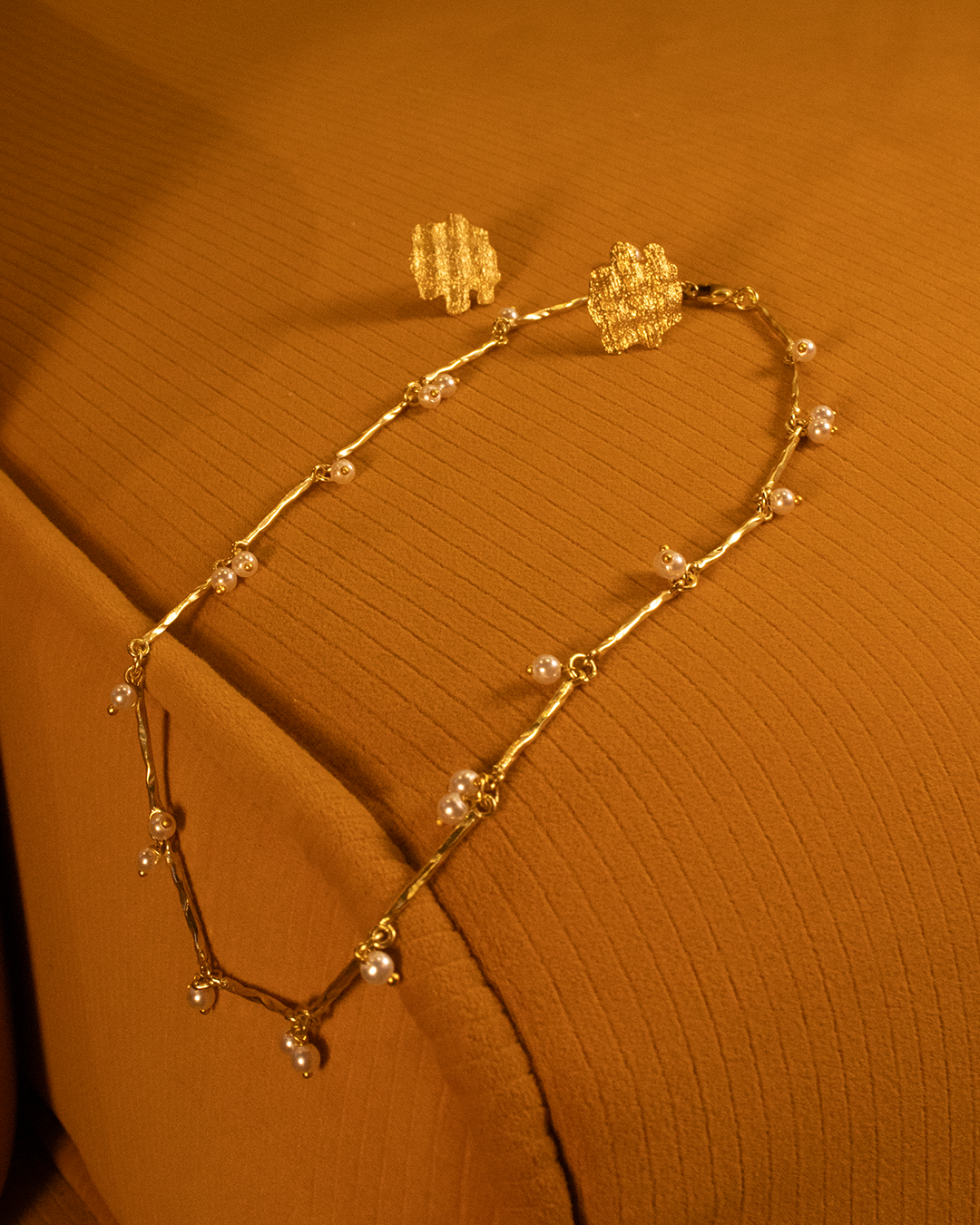 Gold Infinity Pearl Necklace
