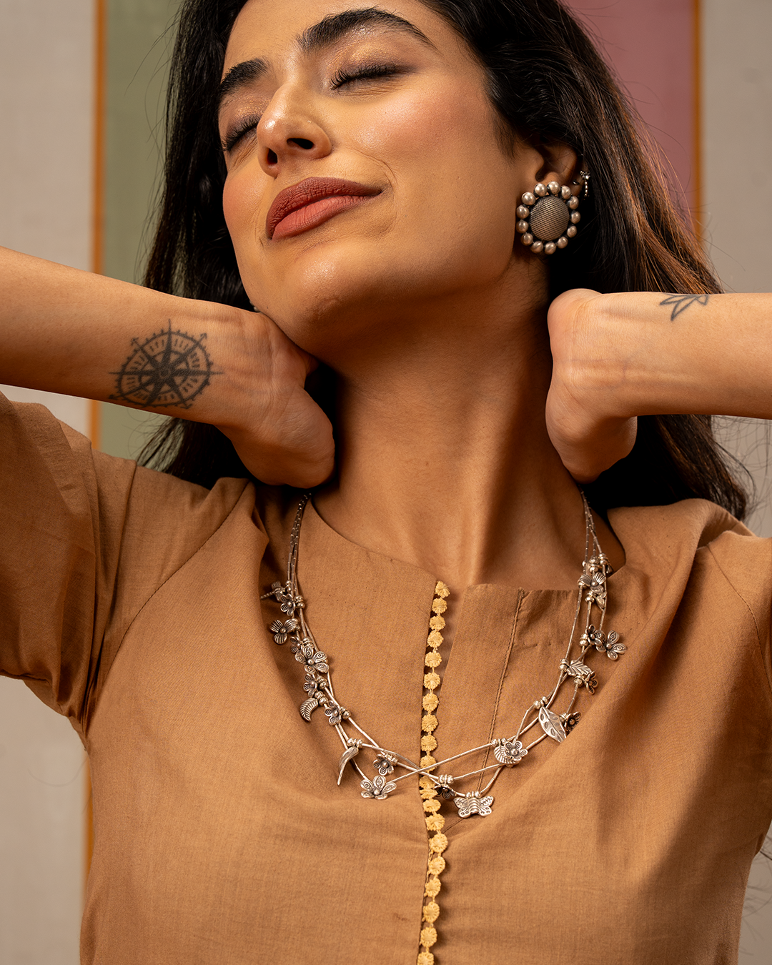 Antique Silver Charms Necklace